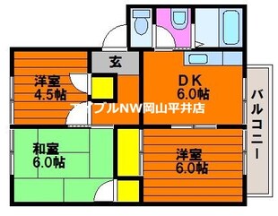 コーポ長船Cの物件間取画像